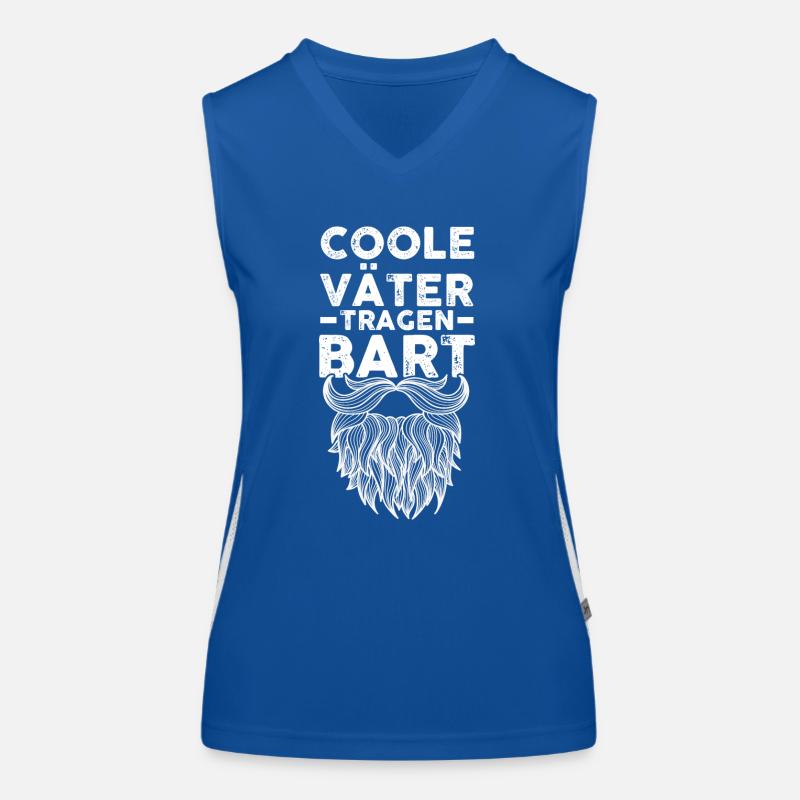 Papa Vater Bärtig Bartträger Schnurrbart Bart Funktionelles Kontrast-Tank Top für Frauen