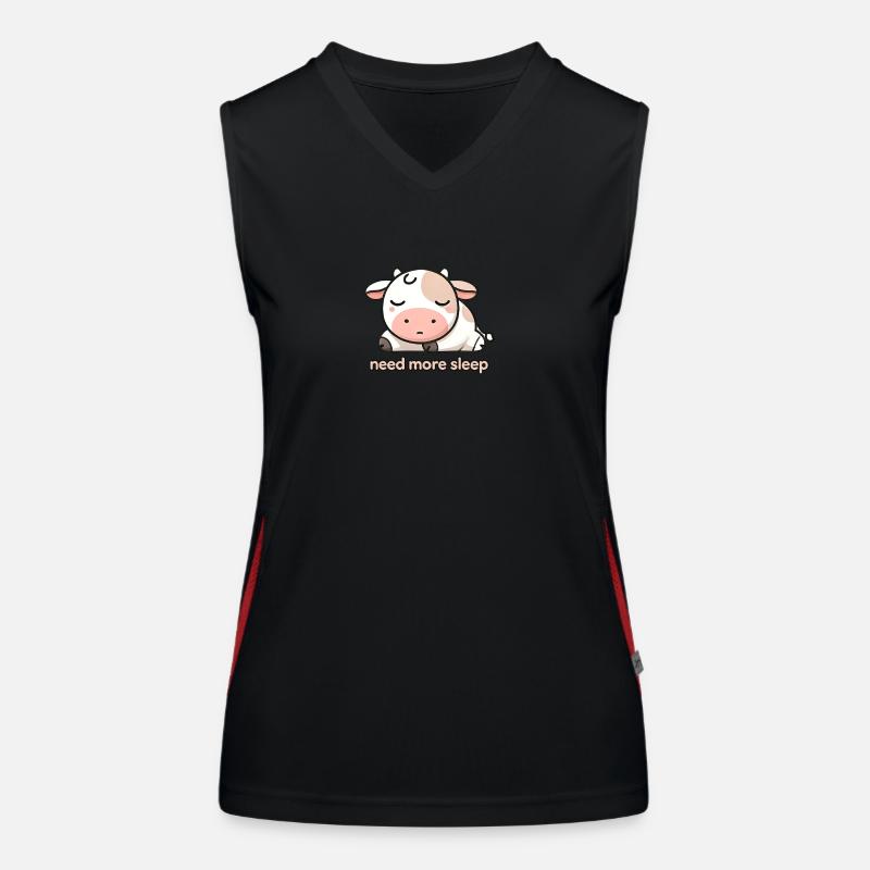 Conception paisible de la vache - Détendez-vous et détendez-vous Débardeur respirant contrasté Femme