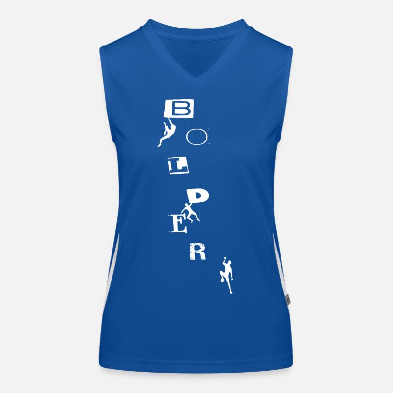 Boulder with climbing holds Women's Functional Contrast Tank Top