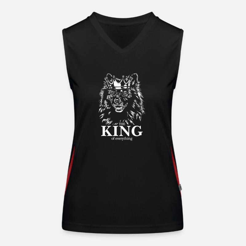 Wolfsspitz Keeshond Roi de tout Wilsign Débardeur respirant contrasté Femme