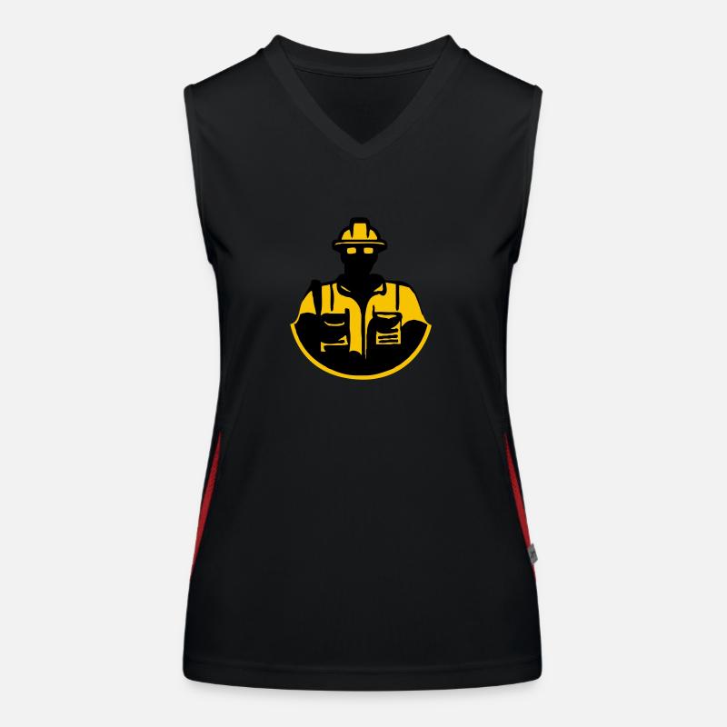Bester Bauarbeiter Funktionelles Kontrast-Tank Top für Frauen