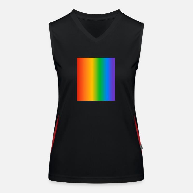Regenbogen Farbverläufe Farben Funktionelles Kontrast-Tank Top für Frauen