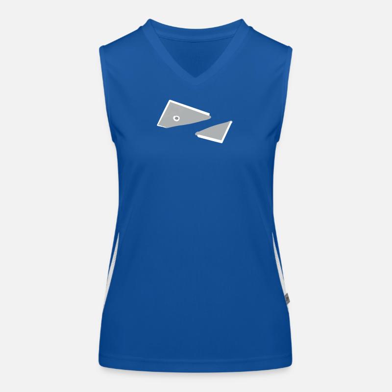 Abstract Fish Monochrome Triangles  Women's Functional Contrast Tank Top