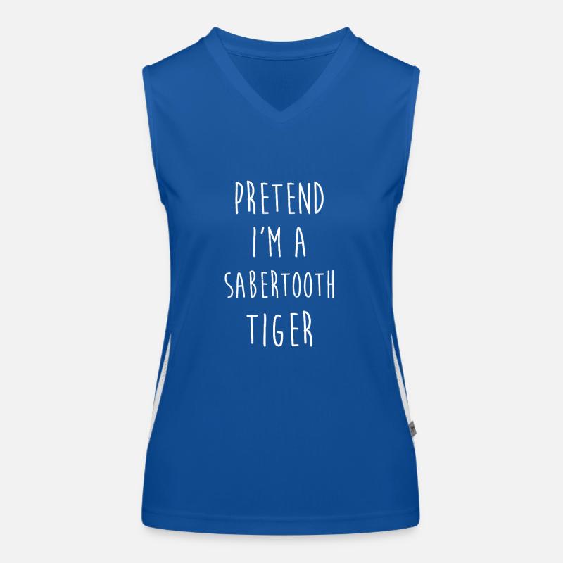 Säbelzahntiger Funktionelles Kontrast-Tank Top für Frauen