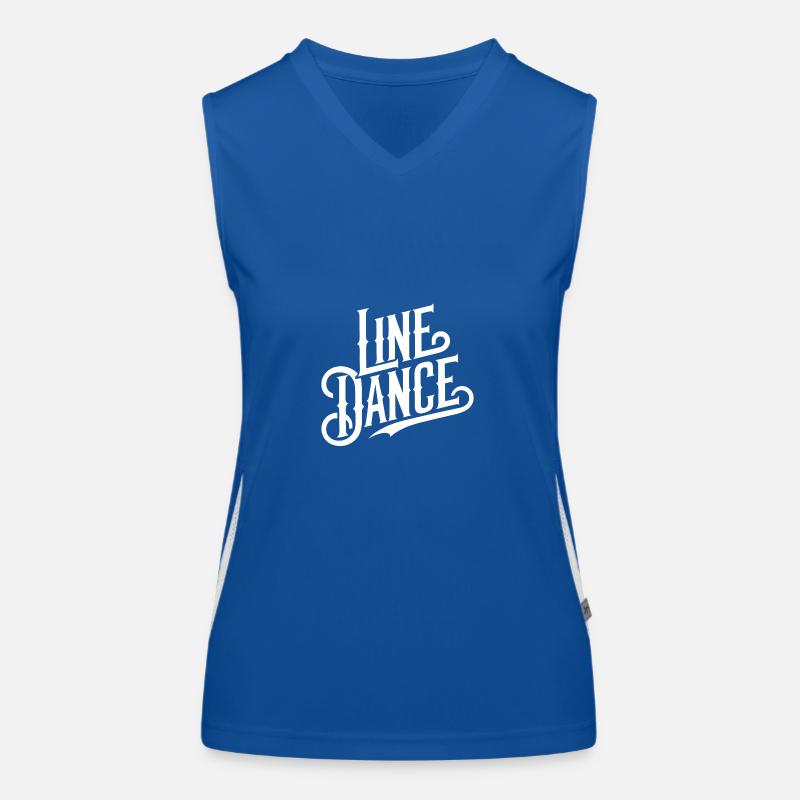 Line Dance Design for Dancers and Dance Group Women's Functional Contrast Tank Top