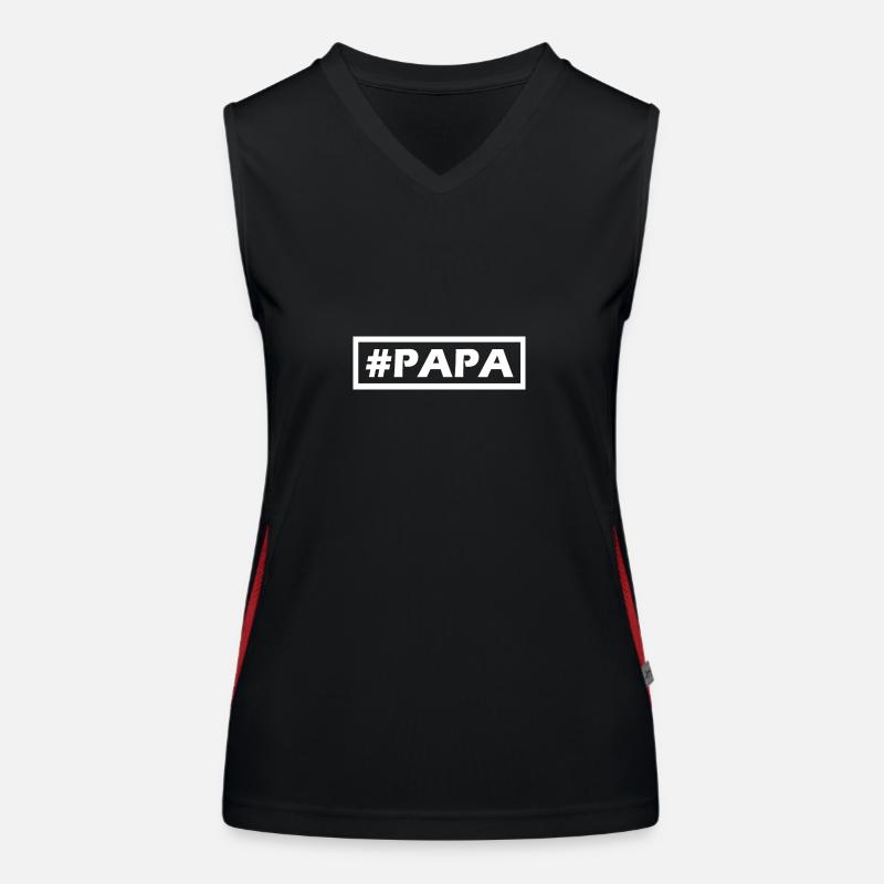 #PAPA simple modern design Funktionelles Kontrast-Tank Top für Frauen