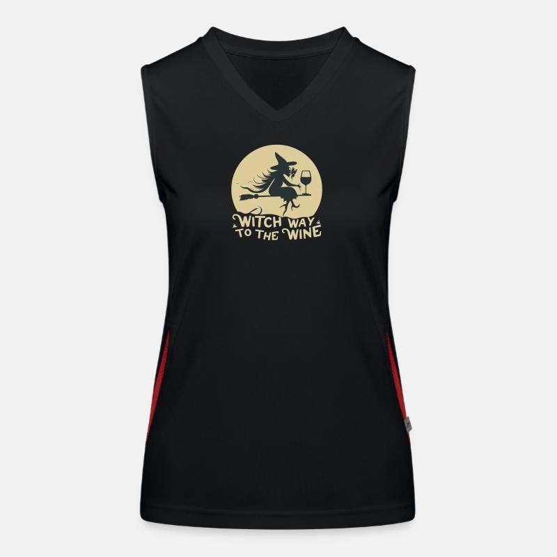 Chemin de la sorcière vers le vin Débardeur respirant contrasté Femme