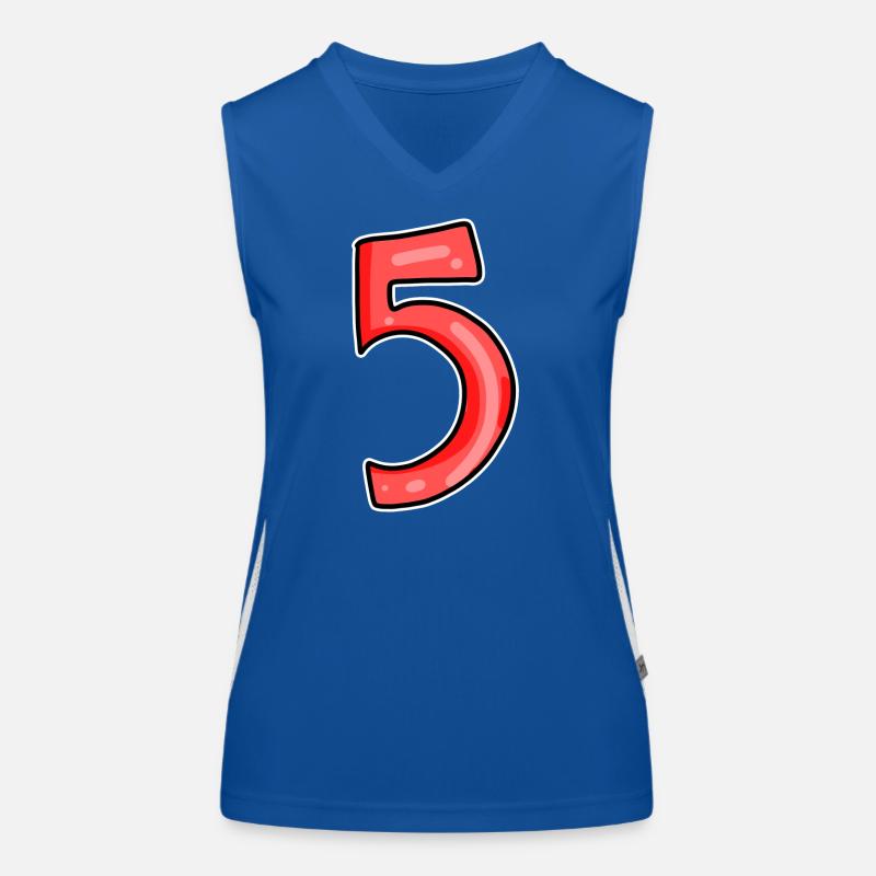 5 rot Funktionelles Kontrast-Tank Top für Frauen