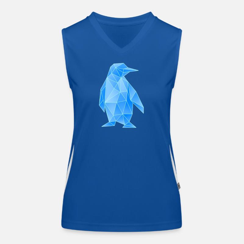 Diamond Penguin Geometric Design Women's Functional Contrast Tank Top