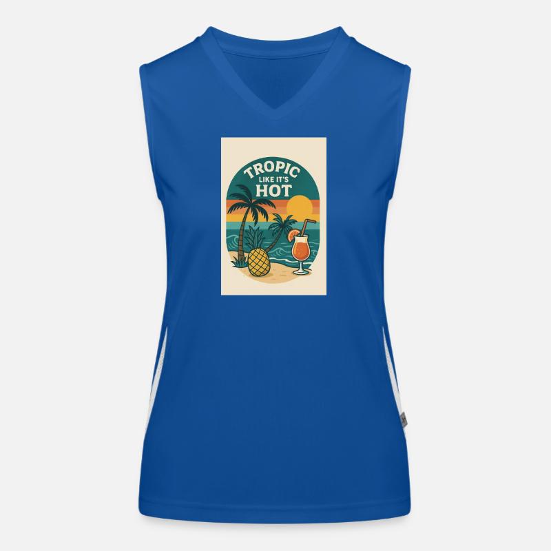 Tropic Like It’s Hot Funktionelles Kontrast-Tank Top für Frauen