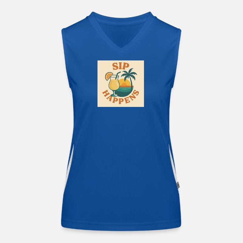 Sip Happens Funktionelles Kontrast-Tank Top für Frauen