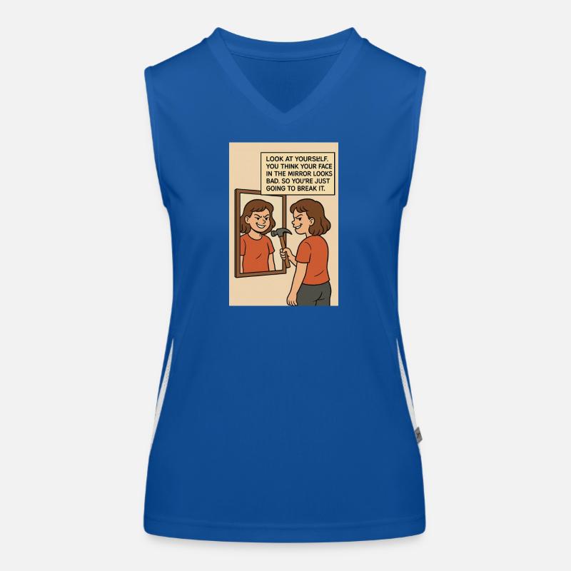 Modern art Funktionelles Kontrast-Tank Top für Frauen