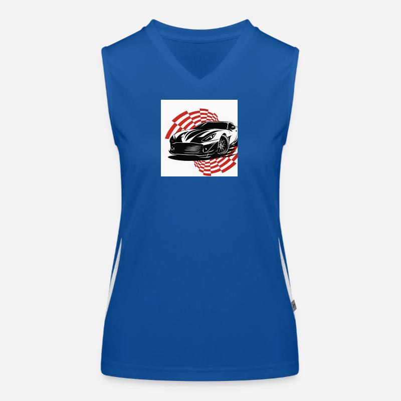 Ein Sportwagen mit dynamischem Stil Funktionelles Kontrast-Tank Top für Frauen