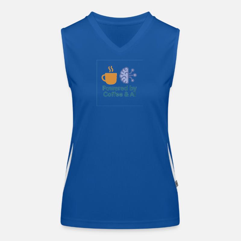Kaffee KI Kraftdesign Funktionelles Kontrast-Tank Top für Frauen