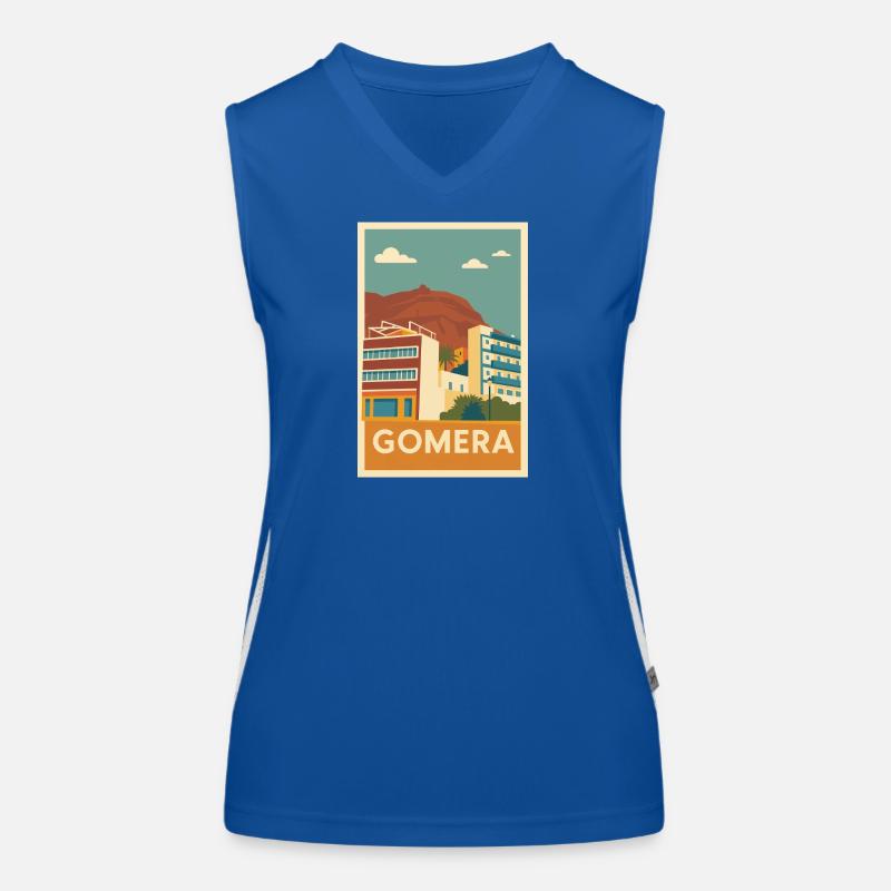 Panorama de l’île de Gomera Débardeur respirant contrasté Femme