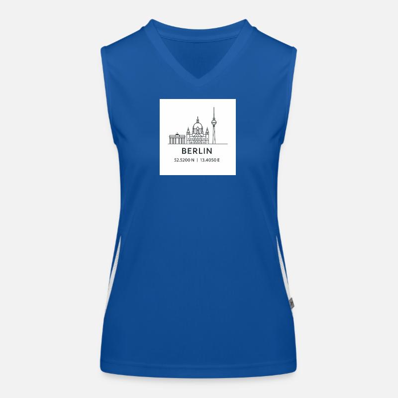 Berlin Line Art Silhouette Point de repère Débardeur respirant contrasté Femme