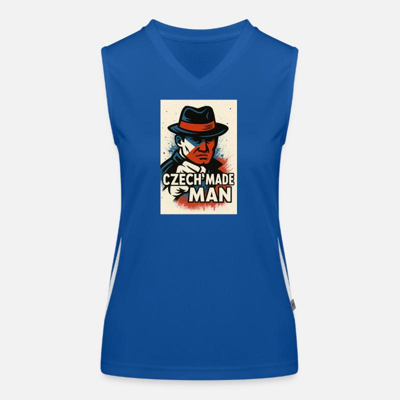 Tschechischer Mann Funktionelles Kontrast-Tank Top für Frauen