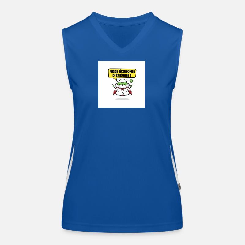 Superhero Cloud Saving Energy Mode Women's Functional Contrast Tank Top