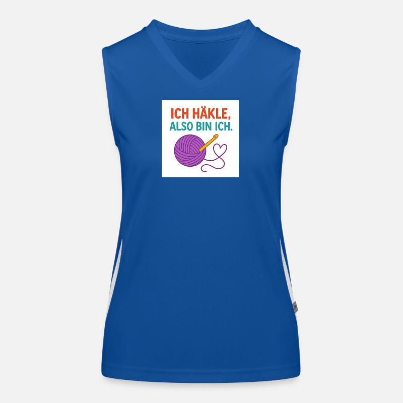 I crochet, therefore I am Women's Functional Contrast Tank Top
