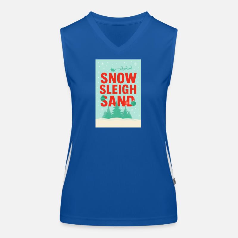 Snow Srogh Sand: Winterszene Funktionelles Kontrast-Tank Top für Frauen