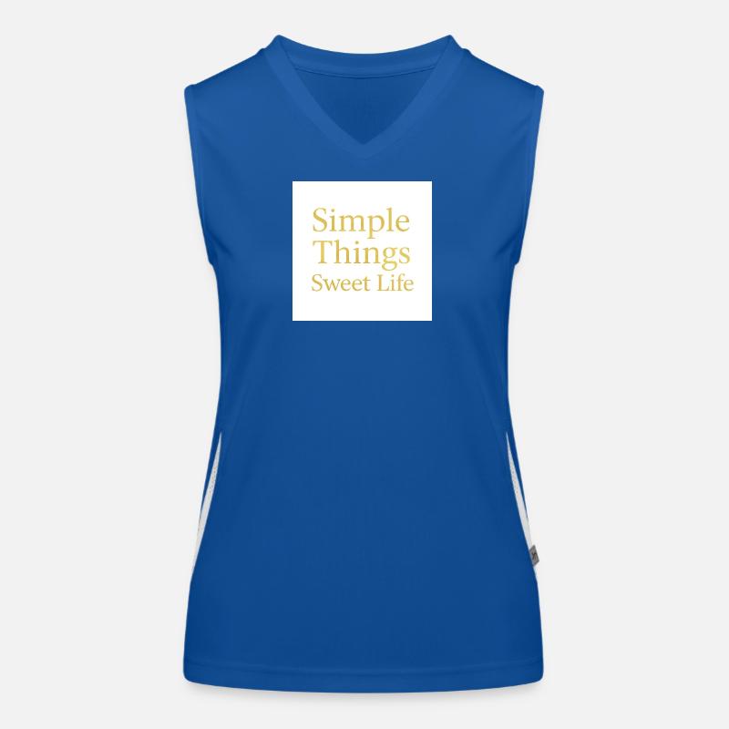 Simple Things Sweet Life (Gold Edition) Funktionelles Kontrast-Tank Top für Frauen