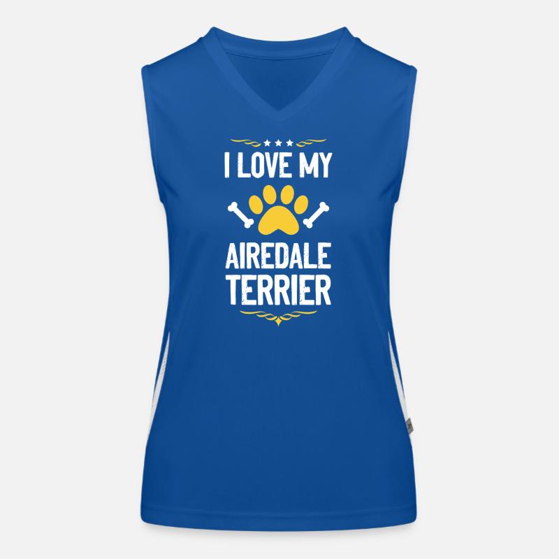I love my Airedale Terrier Women's Functional Contrast Tank Top