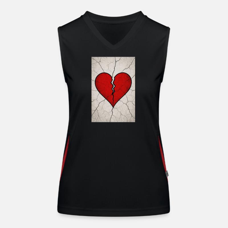 Broken heart Women's Functional Contrast Tank Top