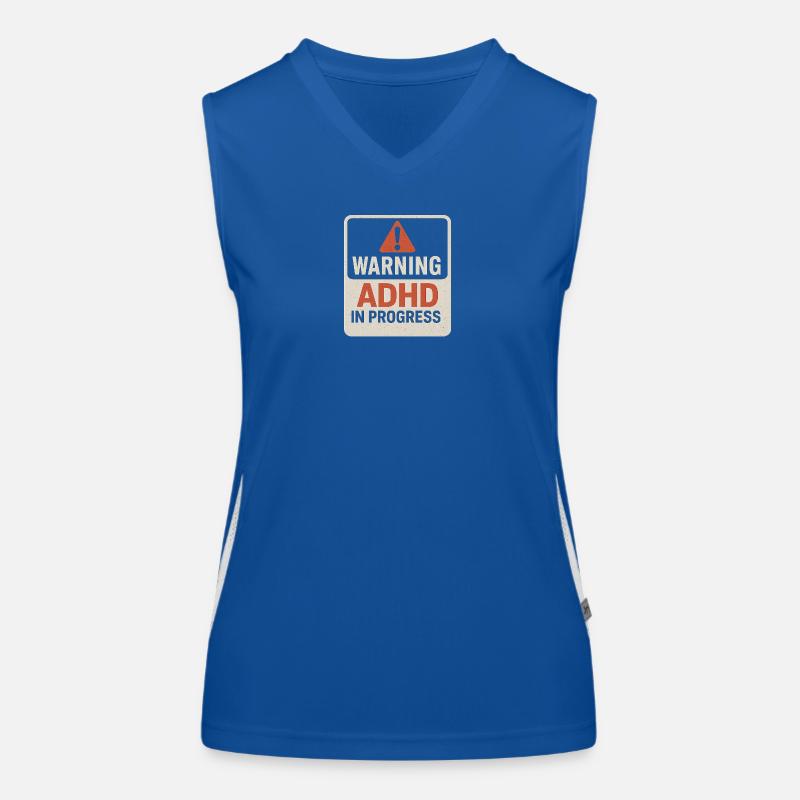 ADHS in Bearbeitung Warnung Funktionelles Kontrast-Tank Top für Frauen