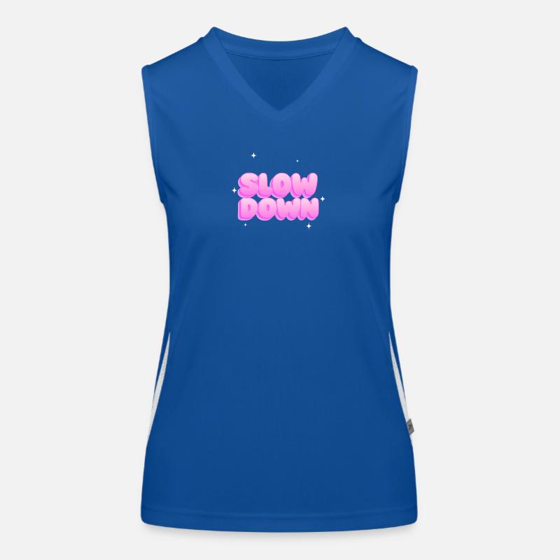 Mach langsamer Funktionelles Kontrast-Tank Top für Frauen
