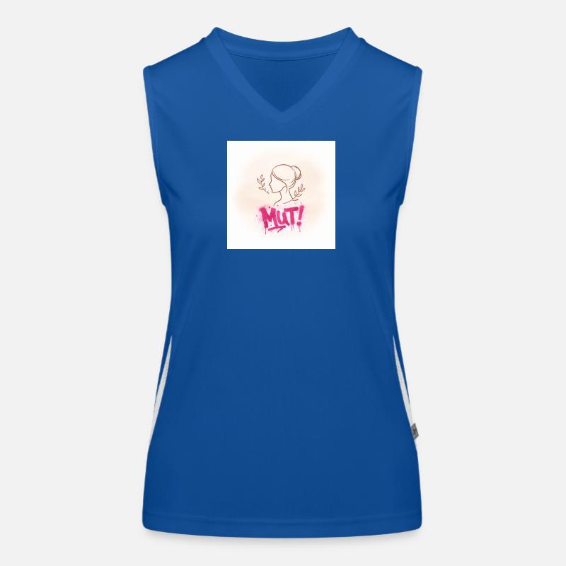 Courage! Graffiti Woman Silhouette Women's Functional Contrast Tank Top