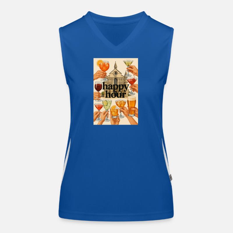 Happy_Hour_Collage Débardeur respirant contrasté Femme