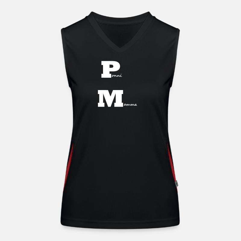 PonyMama blanche Débardeur respirant contrasté Femme