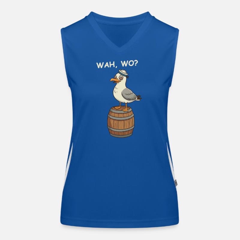 Betrunkene Möwe Funktionelles Kontrast-Tank Top für Frauen