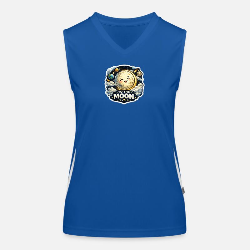 To The Moon Funktionelles Kontrast-Tank Top für Frauen