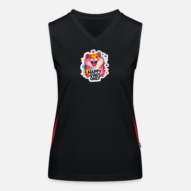 Hamster Happy Vibes Bunt Funktionelles Kontrast-Tank Top für Frauen