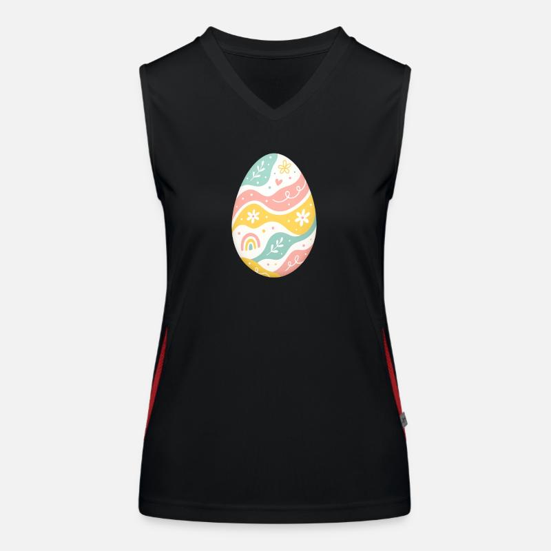 Pastell Osterei Muster Funktionelles Kontrast-Tank Top für Frauen