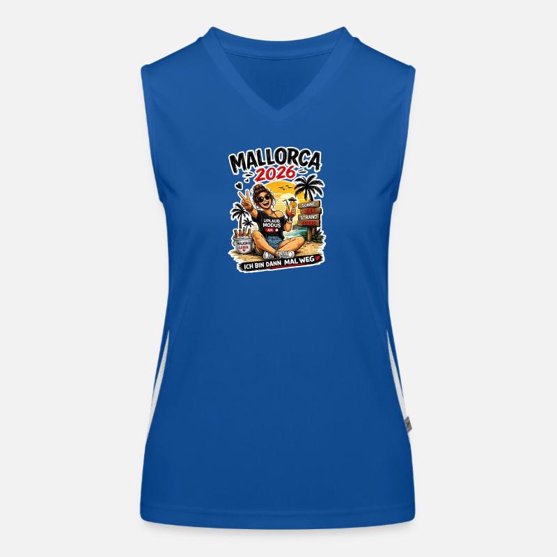 Mallorca 2026 Inselspaß Funktionelles Kontrast-Tank Top für Frauen