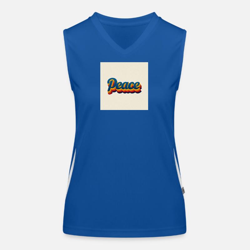 70er Peace Design Funktionelles Kontrast-Tank Top für Frauen
