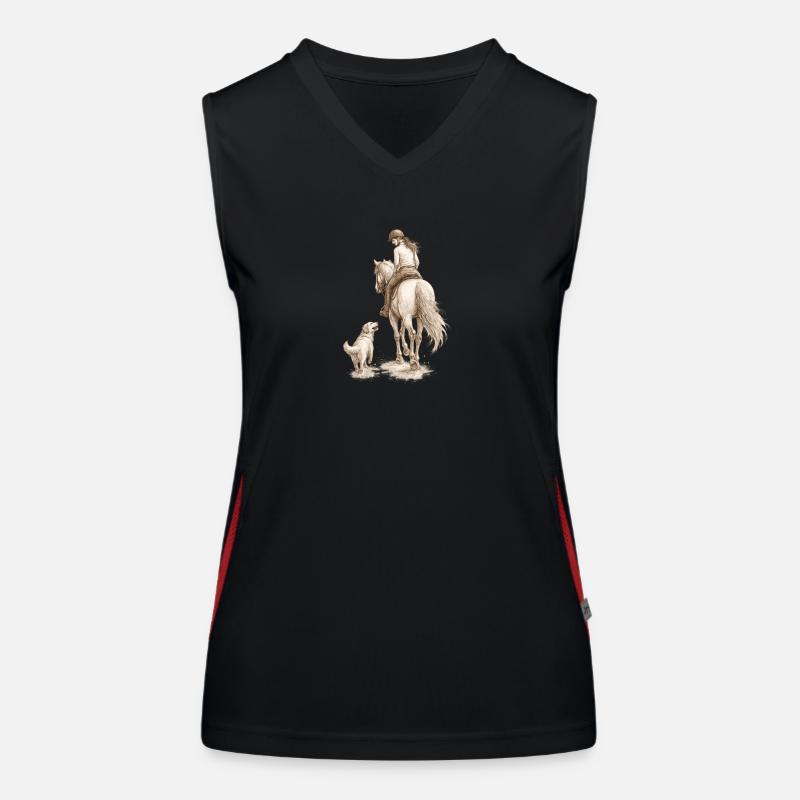 Side by Side Funktionelles Kontrast-Tank Top für Frauen