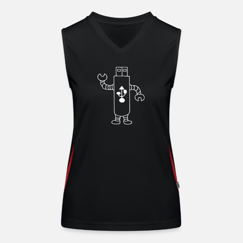 Robot USB numérique Débardeur respirant contrasté Femme