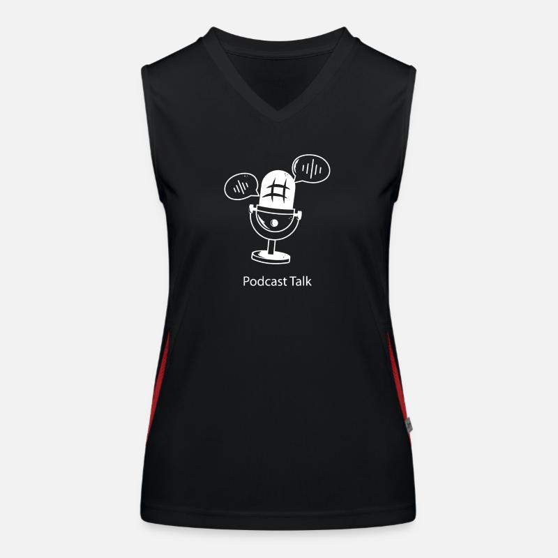 Mikrofon Comic Sprechblase Funktionelles Kontrast-Tank Top für Frauen