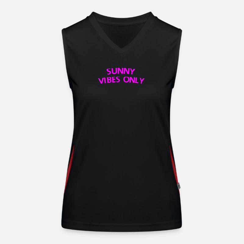 Nur sonnige Vibes Funktionelles Kontrast-Tank Top für Frauen