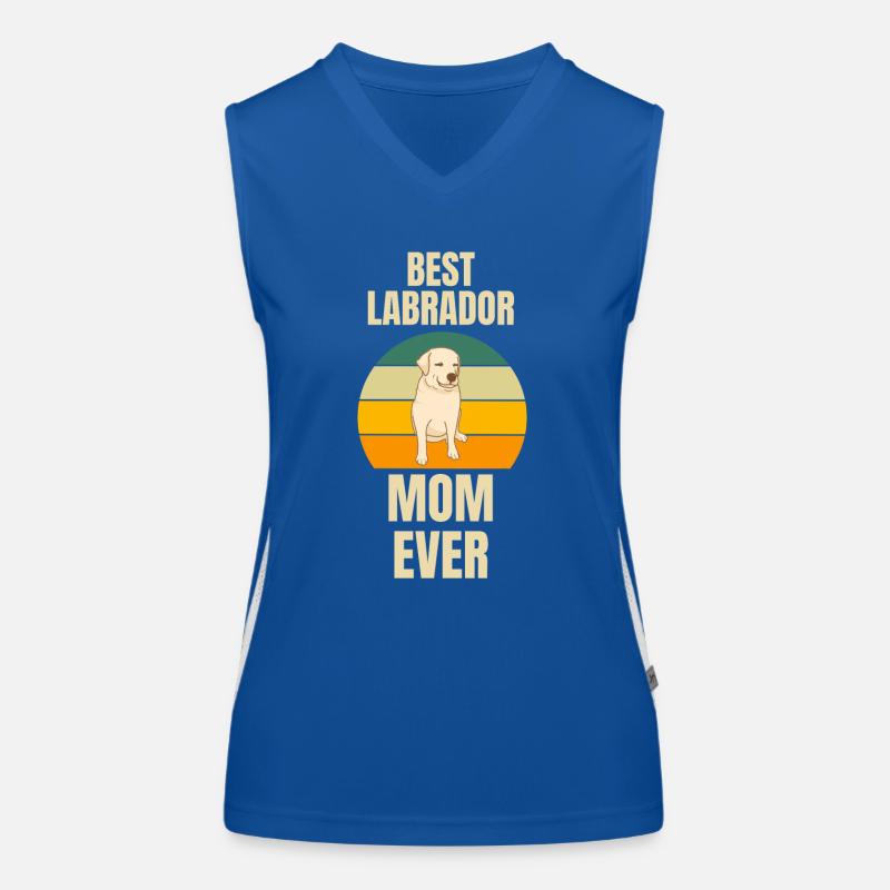 Retro Hunde Mama Hundebesitzer Muttertag Labrador Funktionelles Kontrast-Tank Top für Frauen