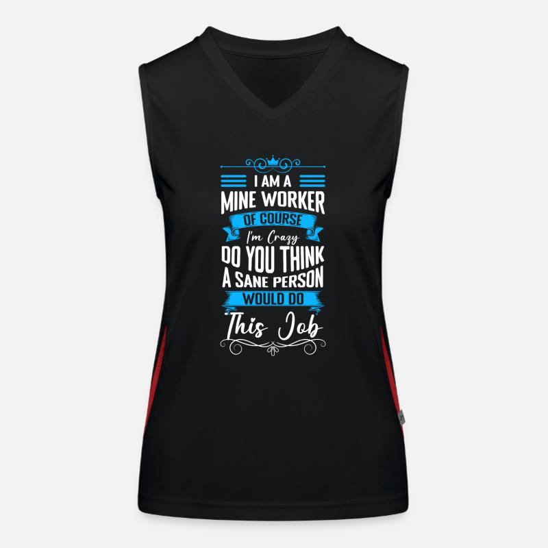 Mining miner mine Women's Functional Contrast Tank Top