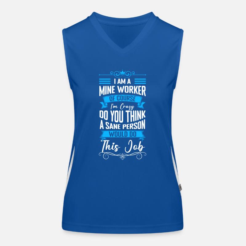 Mining miner mine Women's Functional Contrast Tank Top