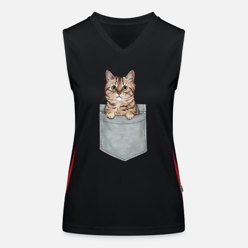 Birma-Katze in der Tasche Geschenk Funktionelles Kontrast-Tank Top für Frauen