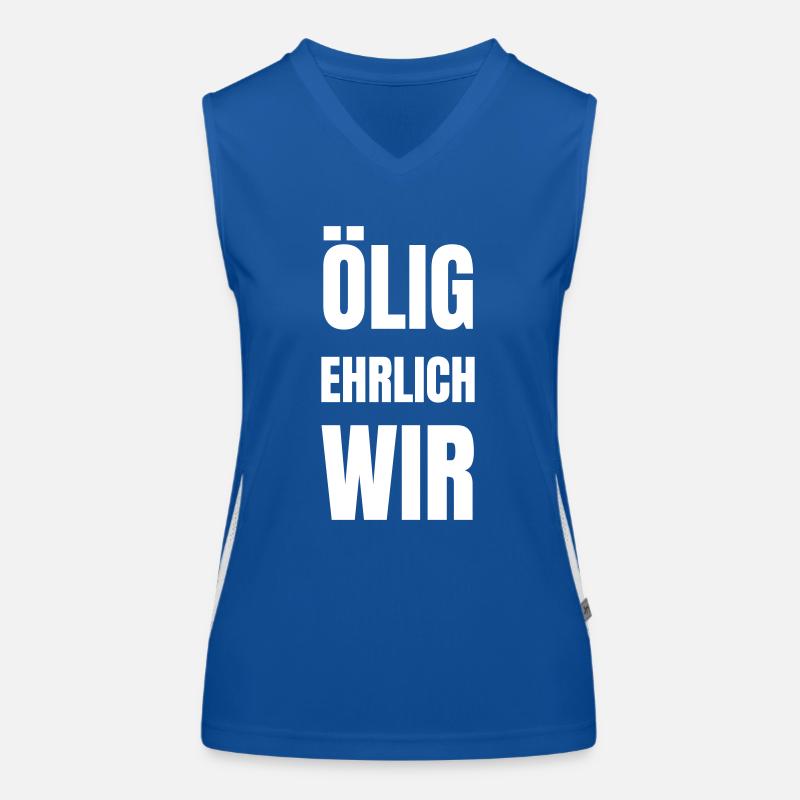 Ölig, Ehrlich, Wir! Funktionelles Kontrast-Tank Top für Frauen