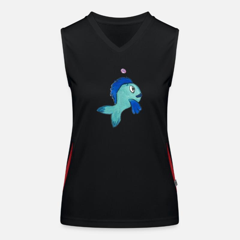 Fisch Forelle Funktionelles Kontrast-Tank Top für Frauen