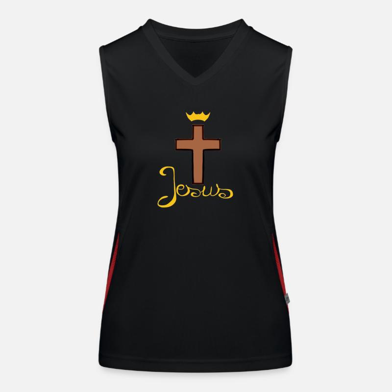 Krone des Glaubens Funktionelles Kontrast-Tank Top für Frauen