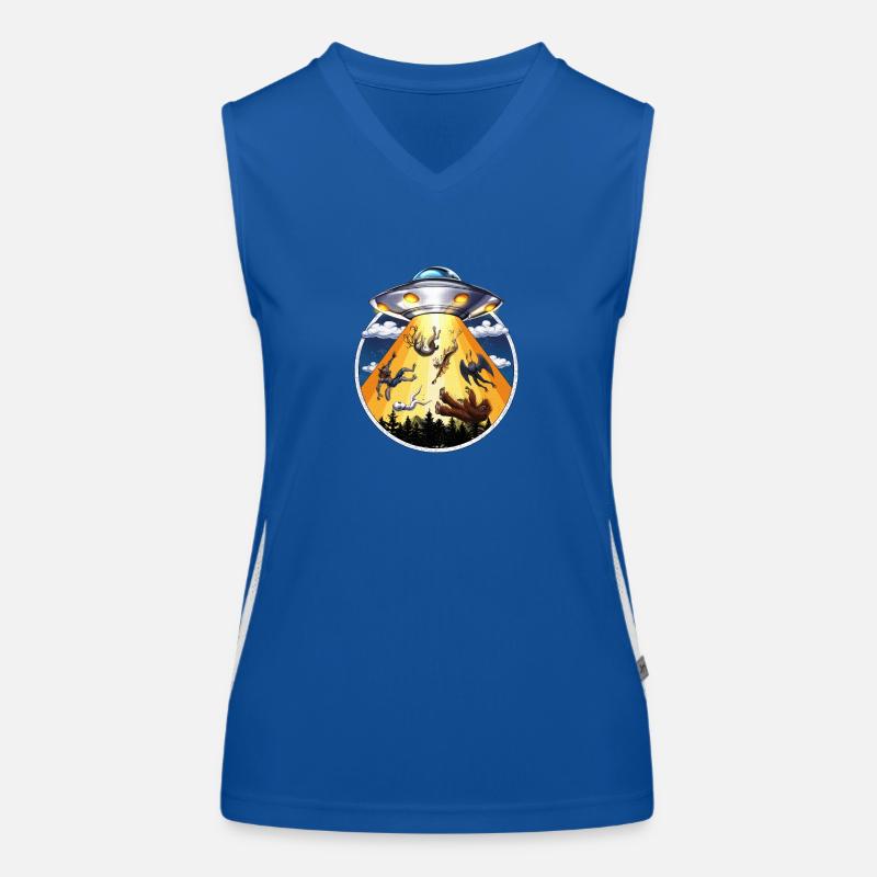 Cryptids Alien Abduction Women's Functional Contrast Tank Top